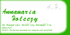 annamaria holeczy business card